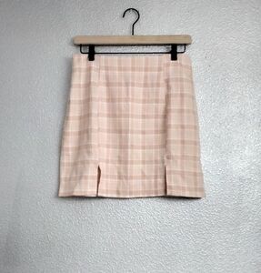 Plaid Butterscotch Mini Skirt   Size M